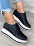 Women's Casual Split Joint Lace-Up Platform Shoes