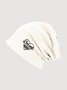 Love And Peace Letter Pattern Woolen Beanie Autumn Winter Warm Casual Vintage Accessories