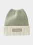 Casual Two Tone Twist Pattern Knit Beanies Everyday Outdoor Accessories