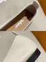 Women's Pu Plain Buckle Slip On Flat Shoes