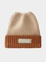 Casual Two Tone Twist Pattern Knit Beanies Everyday Outdoor Accessories