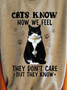 Loose Cat Casual Crew Neck Sweatshirt