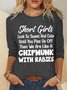 Women Text Letters Long Sleeve Blouse Spring/Fall Crew Neck Daily Simple Top