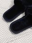 Casual Bow Decor Plain Velvet Living Room Slippers