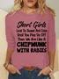Women Text Letters Long Sleeve Blouse Spring/Fall Crew Neck Daily Simple Top
