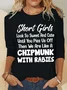 Women Text Letters Long Sleeve Blouse Spring/Fall Crew Neck Daily Simple Top