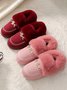 Metal Plush Warm Home Shoes Snow Shoes