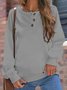 Women's Henley Shirts Long Sleeve round Neck Sweatshirts Button Down Casual Tunic Tops