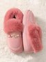 Metal Plush Warm Home Shoes Snow Shoes