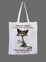 Cat Fun Letters Shopping Canvas Eco Tote Bag