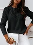 Plain Casual Crew Neck Sweater