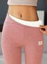 Women's - Basics Fleece Lined High Waist Skinny Soft Clouds Leggings