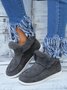 Women Warm Plus Size Casual Color Block Flat Heel Furry Snow Boots