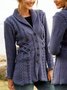 Casual Regular Fit Wool/Knitting Shawl Collar Sweater Coat