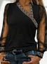 Lantern Sleeve Urban Geometric Split Joint Top