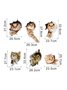 Fun Wall Breaking Cat Decorative Sticker