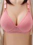 Sexy Lace Breathable Rhinestone Push Up Bra Plus Size