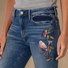 Casual Loose Floral Denim Jeans