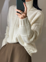Plain Casual Regular Fit Wool/Knitting Sweater