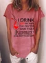 Women Text Letters Short Sleeve Tee T-shirt Crew Neck Casual Summer Top