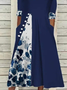 V Neck Casual Regular Fit Floral Dress