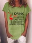 Women Text Letters Short Sleeve Tee T-shirt Crew Neck Casual Summer Top