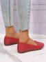 Women's Plain Stitch Detail Flat Shoes