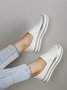 Braided Embossed Rhinestone Comfy Sole Slip On Shoes