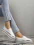 Braided Embossed Rhinestone Comfy Sole Slip On Shoes