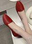 Women's Plain Stitch Detail Flat Shoes