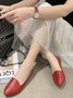 Women's Plain Stitch Detail Flat Shoes