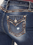 Denim Boho Loose Plain Jeans