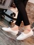 Solid Casual Simple Commuter Lace Up Flat Shoes