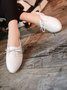 Solid Casual Simple Commuter Lace Up Flat Shoes