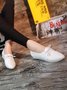 Solid Casual Simple Commuter Lace Up Flat Shoes