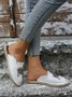 Plus Size Dog Embroidered Canvas Espadrille Slides