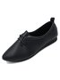 Solid Casual Simple Commuter Lace Up Flat Shoes