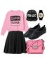 Solid Casual Simple Commuter Lace Up Flat Shoes