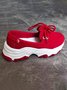 Plus Size Lace-up Decor Casual Slip On Platform Shoes