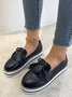 Bowknot Tassel Classic Baroque Flat Leather Shoes