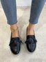 Bowknot Tassel Classic Baroque Flat Leather Shoes