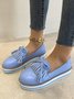 Bowknot Tassel Classic Baroque Flat Leather Shoes