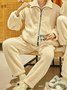 Coral Fleece Warm Zipper Jacket Long Homewear Suit Plus Size