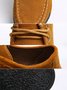 Lace-up Front Leather Oxford Wedge Moccasins Shoes