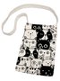 Cat Canvas Crossbody Shopping Bag