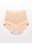 Lace Splicing Receiving Abdomen Hip Raise High Waist Briefs Plus Size