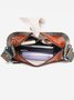 Ethnic Vintage Letter Embossed Shoulder Crossbody Bag