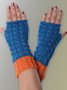 Everyday Casual Contrast Color Knit Cotton Half Finger Gloves Clothing Accessories