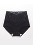 Lace Splicing Receiving Abdomen Hip Raise High Waist Briefs Plus Size