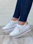 Women's Plus Size Wearable Gritt Lace-Up Platform Shoes